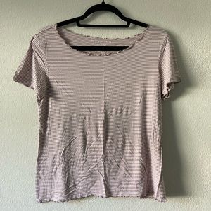 American Eagle Lilac Lettuce Tee